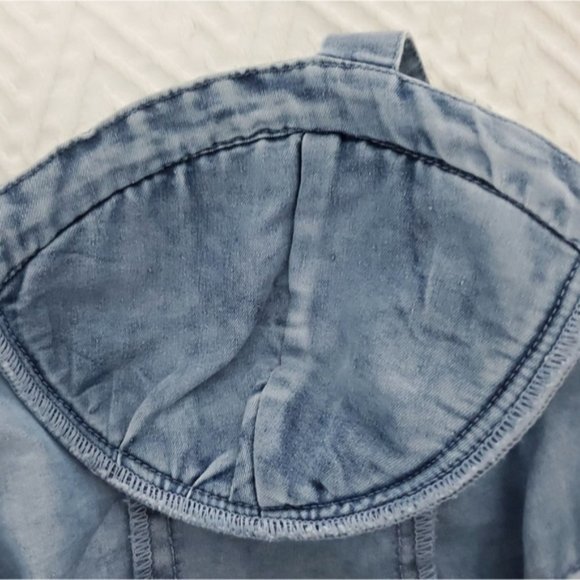 BOG COLLECTIVE Denim Bustier Padded Crop Top - Picture 5 of 10